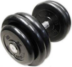 Гантель MB Barbell Профи 18.5кг Black